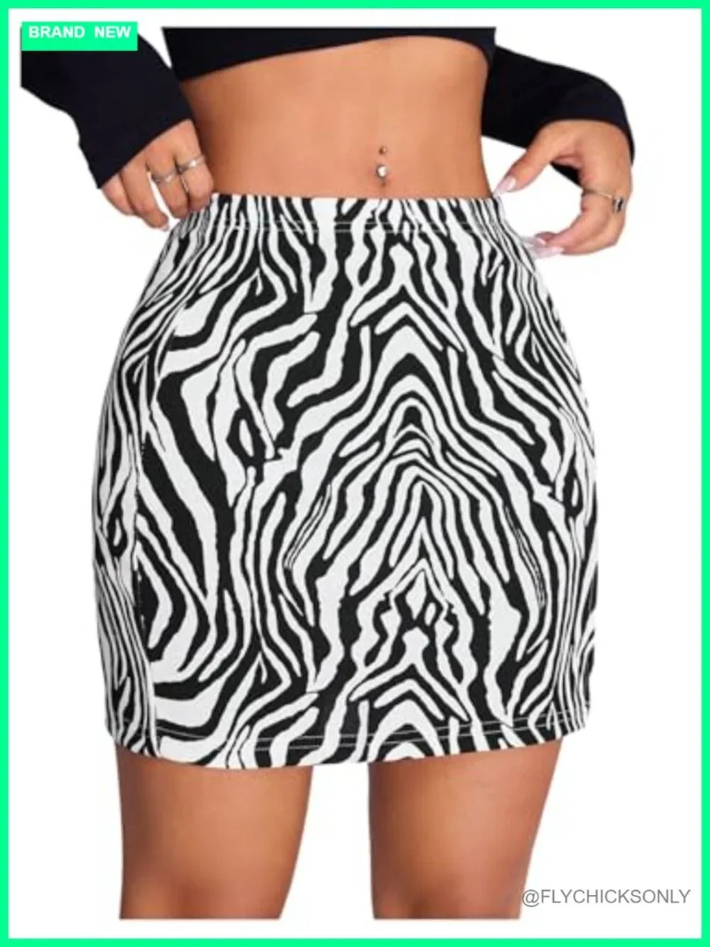 Solid Split Hem Zip Back Mini Workwear Skirt